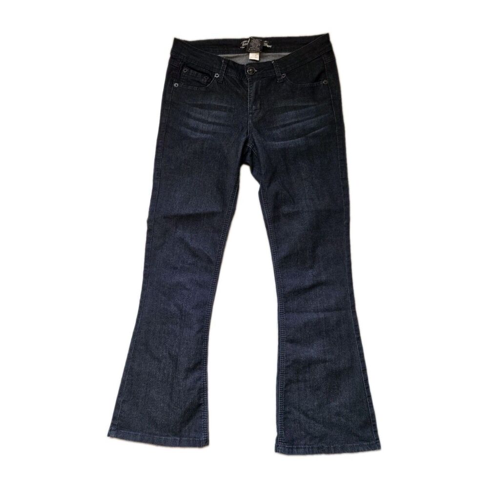 Source of Wisdom Bootcut Jeans Womens Size 10 Dark Wash Stretch Mid Rise EUC